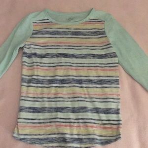 Teal stripped long sleeve shirt